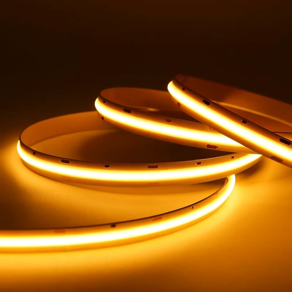 COB LED лента 12V 10W/m. 3000K – Топло бяла светлина (11.71€)